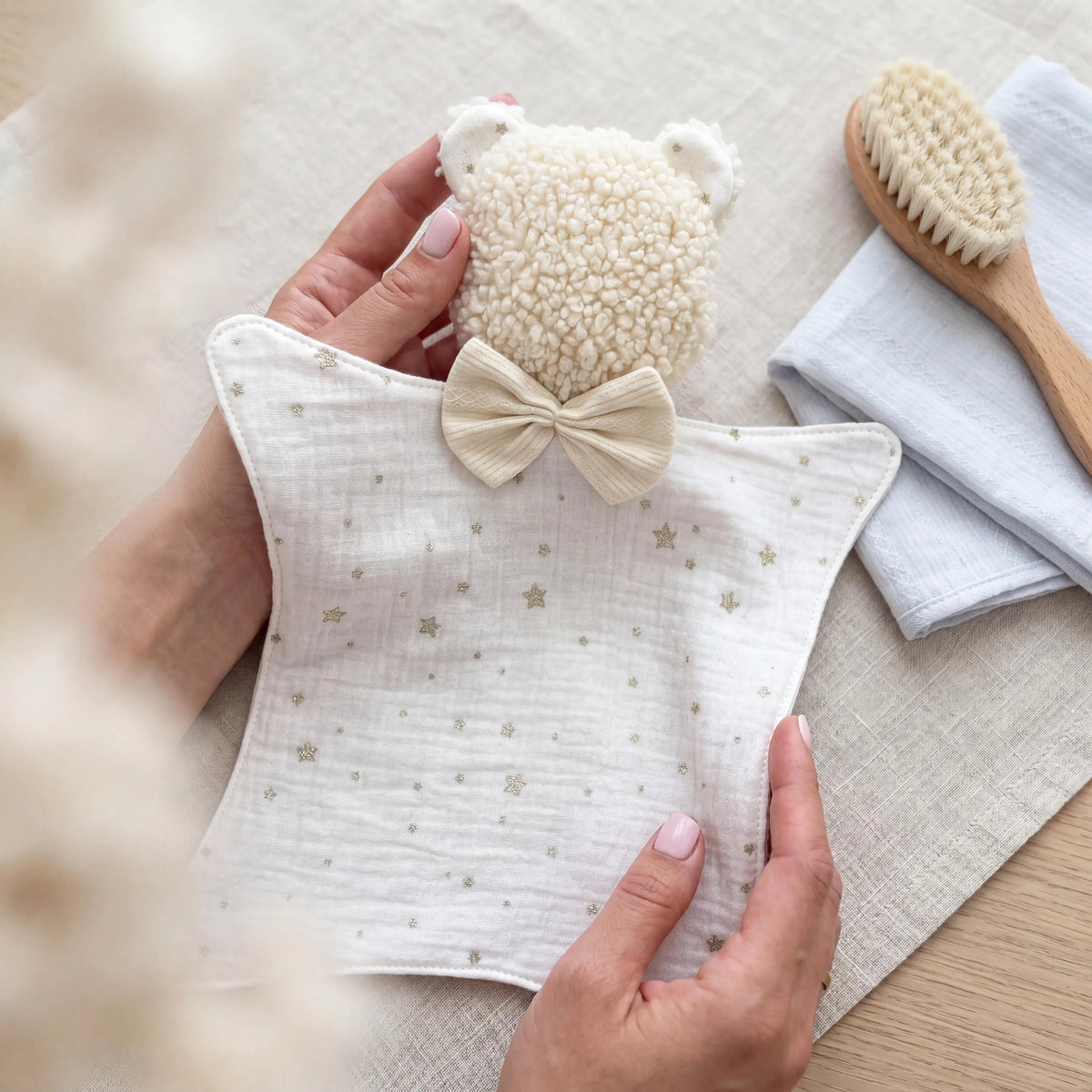 Newborn Baby Sewing Pattern PDF | 5-Piece Gift Set – Bib, Burp Cloth, Teether, Pacifier Clip & Lovey