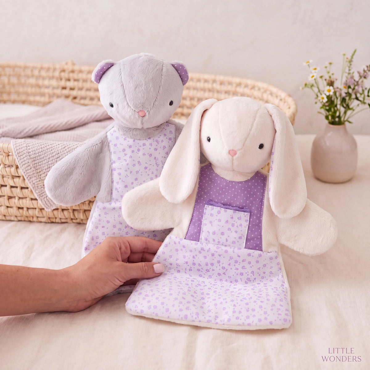 Baby Lovey Sewing Pattern PDF | Bunny & Teddy Bear Comforter | Beginner Plush Tutorial
