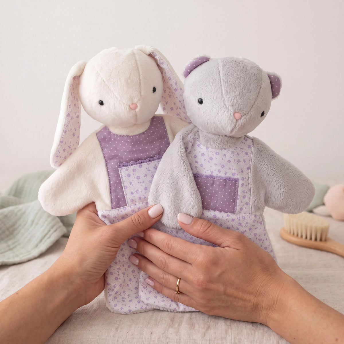 Baby Lovey Sewing Pattern PDF | Bunny & Teddy Bear Comforter | Beginner Plush Tutorial