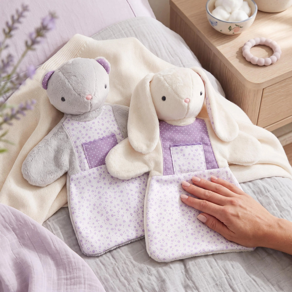 Baby Lovey Sewing Pattern PDF | Bunny & Teddy Bear Comforter | Beginner Plush Tutorial